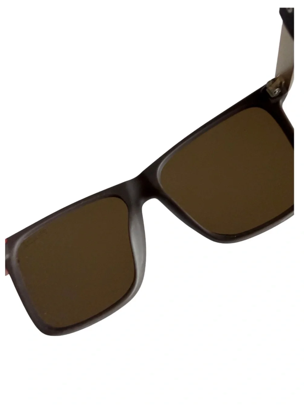 Designer-Inspired Black Oversized Sunglasses | Red Accent Arms